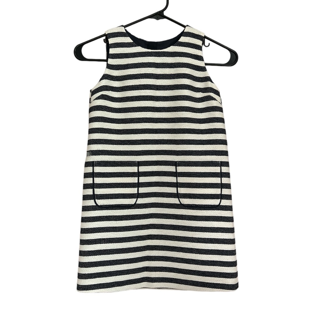 NWT Girl’s Jigsaw Junior Nautical Dress Stripes Sleeveless Navy Blue Size 8-9